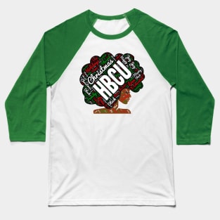 HBCU Christmas Words in Afro Baseball T-Shirt